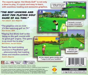 Hot Shots Golf (US) box cover back